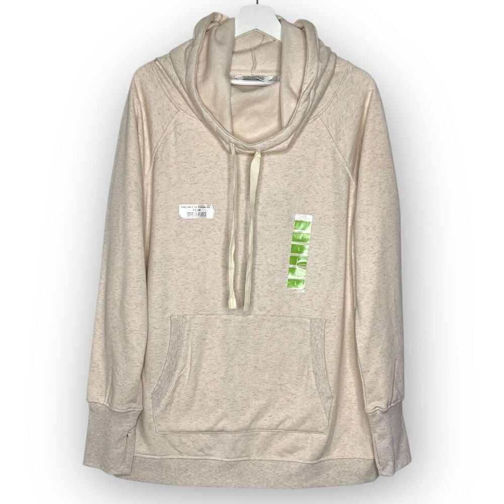 Earth Yoga Hoodie Sweatshirt Tunic Soft Organic Cotton Tan Women’s Large NWT